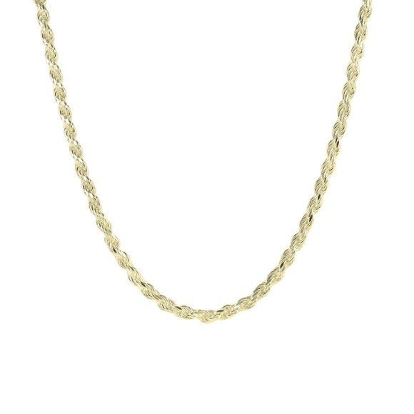 14k Gold Rope Chain over Sterling Silver Men Chain Unisex 22” - Picture 2 of 4